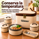 ThermoBox® | Lonchera Térmica con 4 Recipientes y Cubiertos