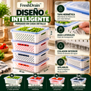 FreshKeep™ – Set de 4 Recipientes con Colador Interior y Tapa
